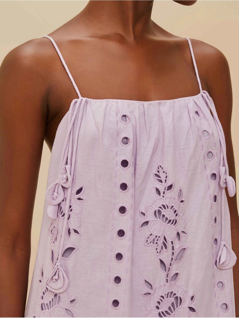 Farm Rio Lilac Richelieu Maxi Dress - Picture 3 of 4